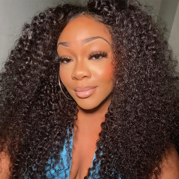Type 4C Edges Hairline Wear Go Wig Kinky Curly Hair 4x6 Glueless Swiss HD Lace Wigs