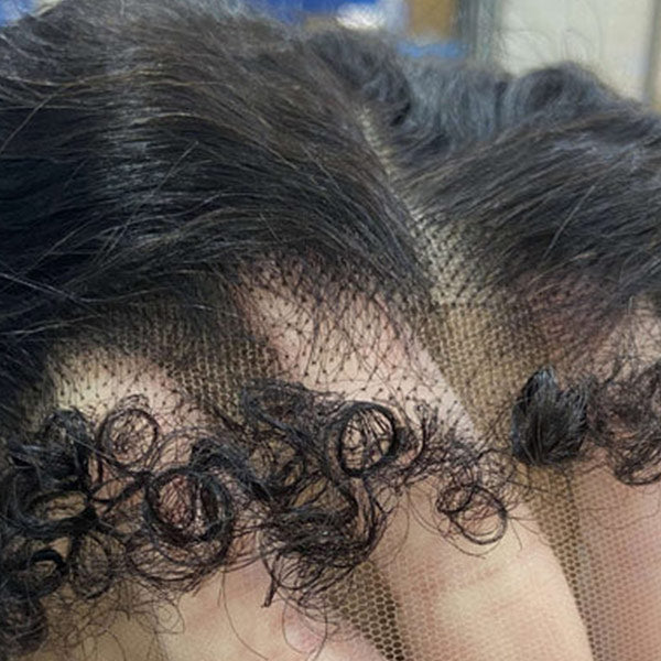 Type 4C Edges Hairline Wear Go Wig Afro Curly Hair 4x6 Glueless Swiss HD Lace Wigs