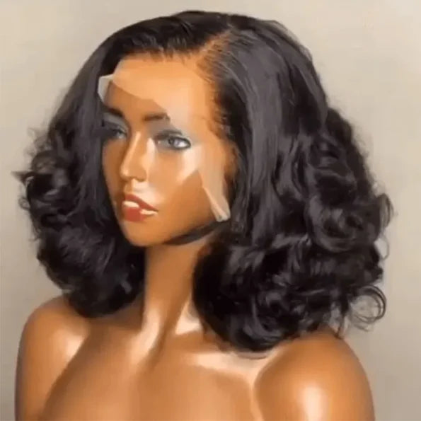 Glueless Short Bouncy Loose Wave Wig 6×5 13×4 Glueless HD Lace Front Wig Pre Plucked & Bleached