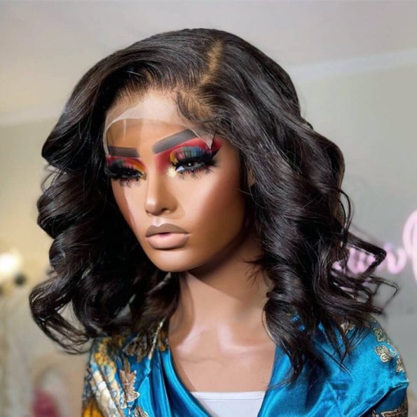 Trendy Short Loose Curl Side Part Human Hair Wig Minimalist Pre Cut HD Lace Glueless Wig