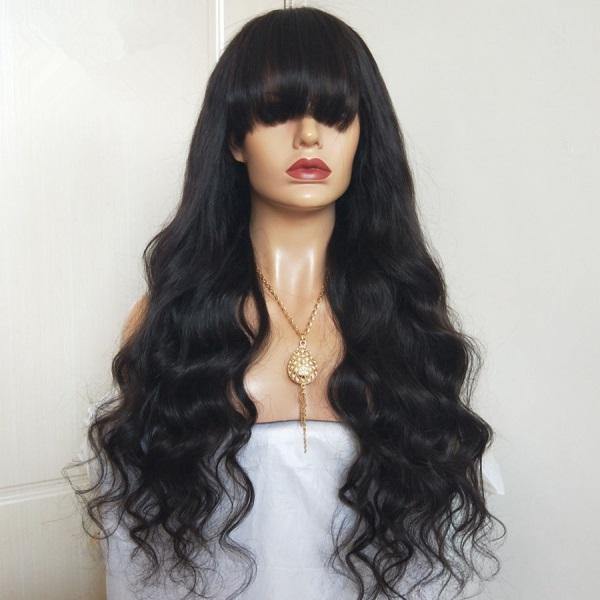 Lace Front Wave Unit with Bangs - Belle Noir Beauty
