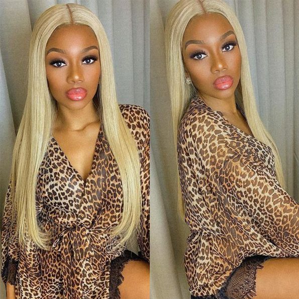 613 Blonde HD Lace Front Wigs Brazilian Straight Human Hair Wigs 180% Density