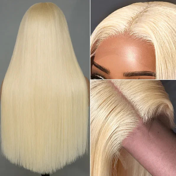 613 Blonde HD Lace Front Wigs Brazilian Straight Human Hair Wigs 180% Density