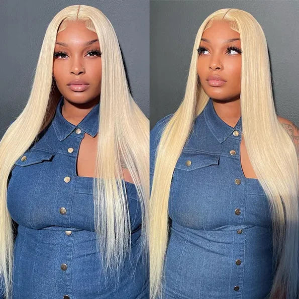 613 Blonde HD Lace Front Wigs Brazilian Straight Human Hair Wigs 180% Density