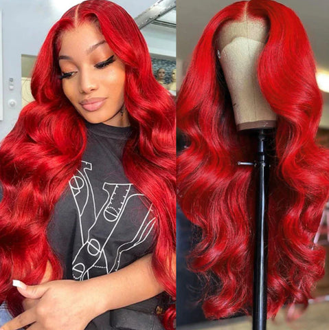 HD Red Body Wave  Wig