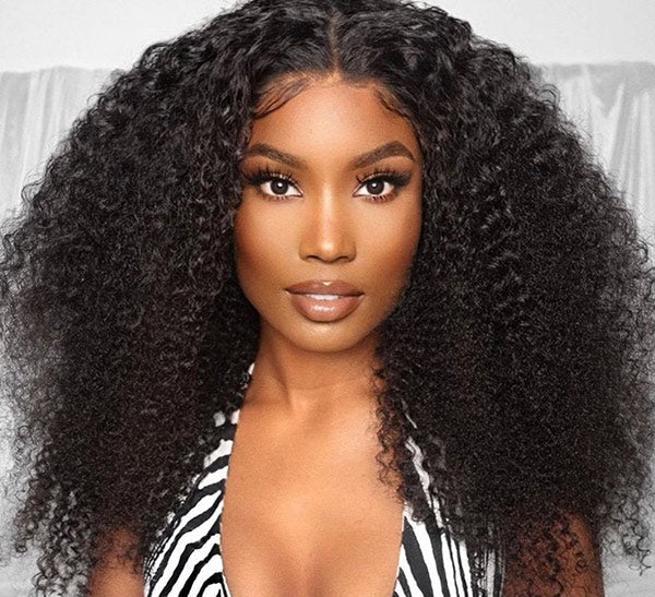 Bleached Knots Afro Curly 4x6 HD Lace Glueless Human Hair Ready To Wear  Wigs