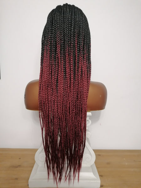 1B/ Burgundy Knotless Braided Unit