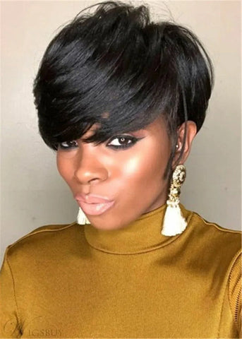 Short Layered Pixie Cut Human Hair