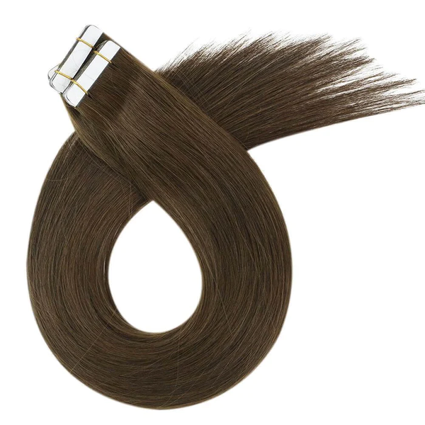 Tape In Extensions Real Human Hair Chocolate Brown(#4)