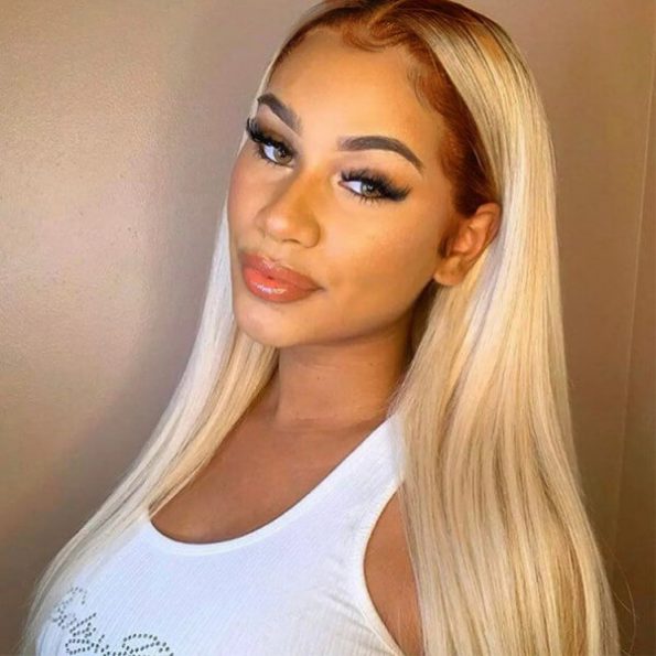 #4/613 Blonde Wig With Brown Roots Straight/Body Wave 13×4 HD Lace Human Hair Wigs