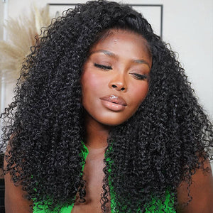 HD 4x4 Kinky Curly Lace Closure Wig