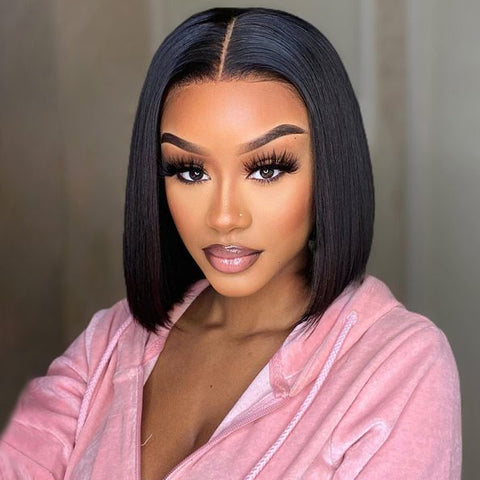 Wear Go Straight Bob Wig Pre-Cut 6×5 HD Lace Closure Wig Glueless Bleached Knots