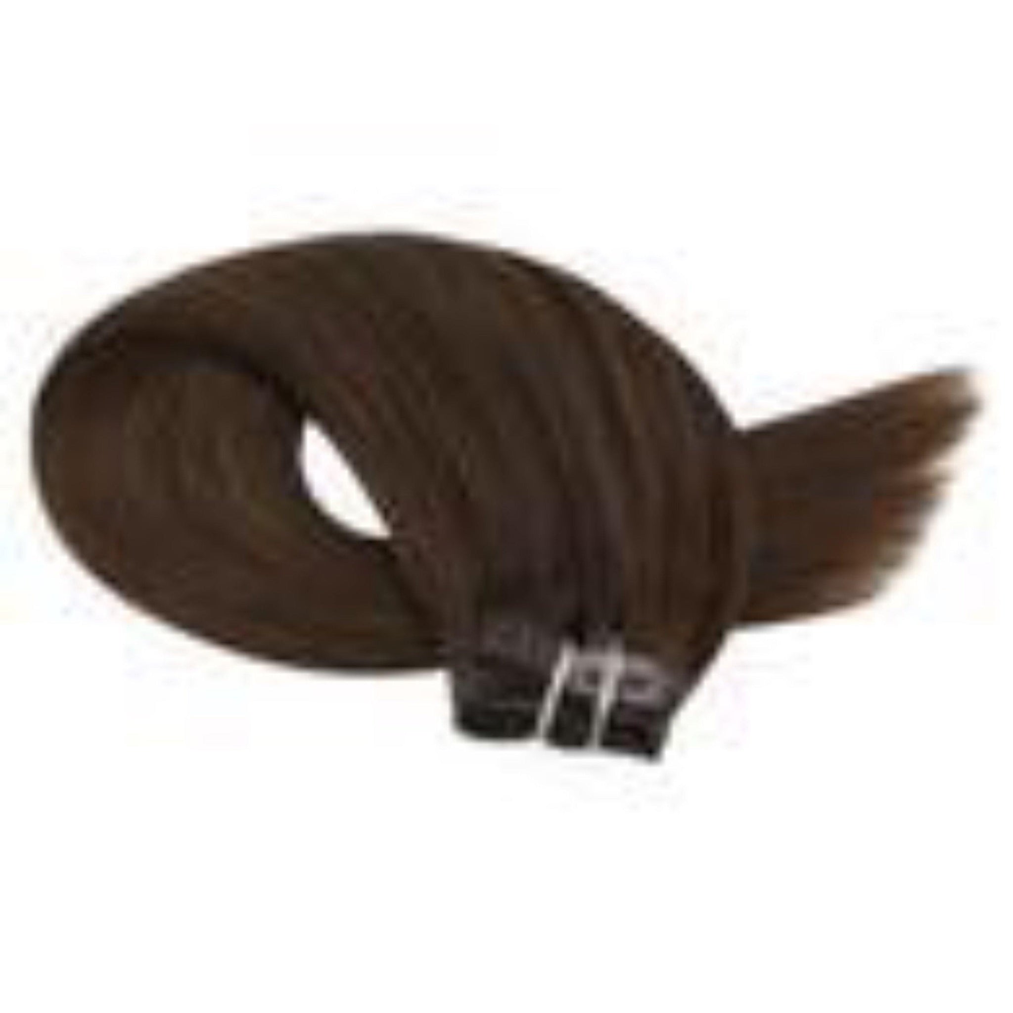 Clip In Human Hair Color Chocolate Brown (#4)