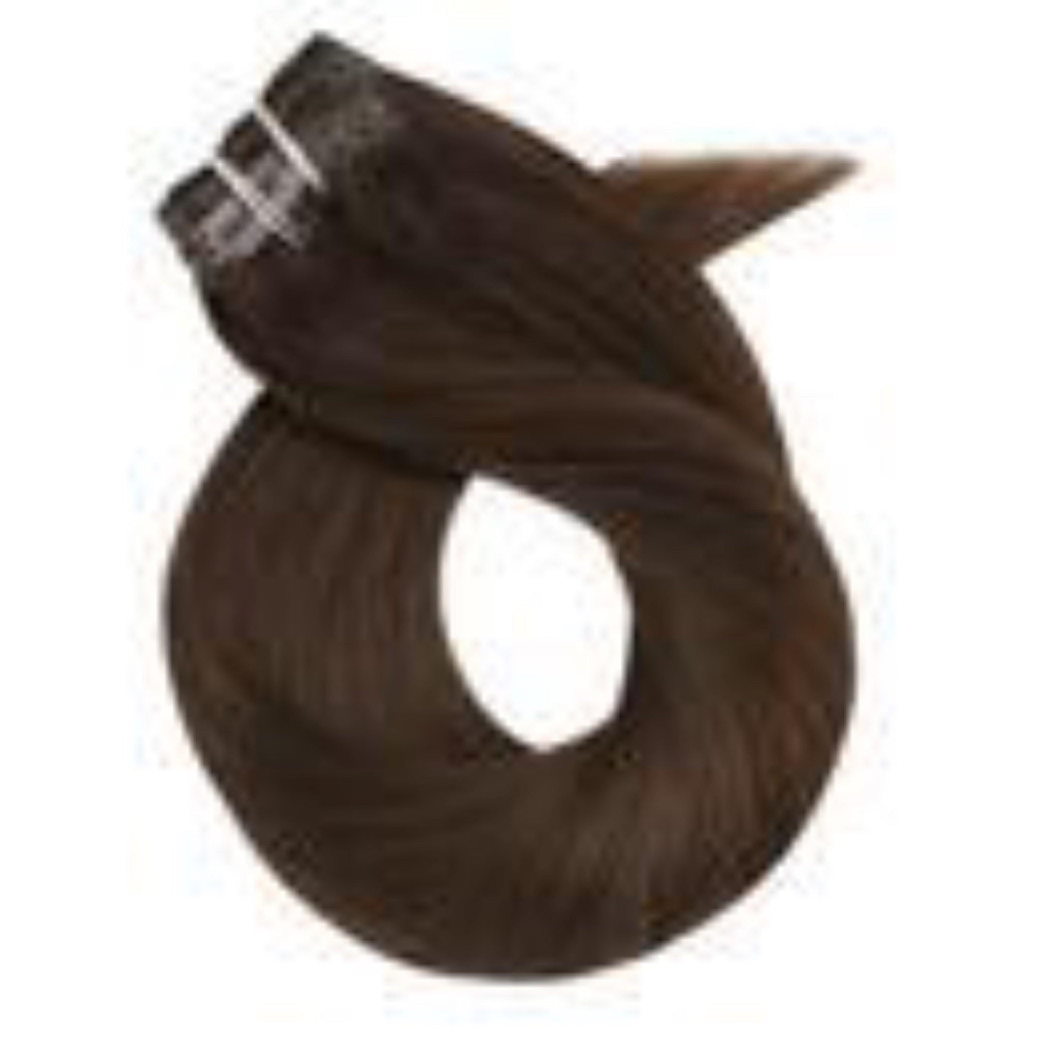 Clip In Human Hair Color Chocolate Brown (#4)
