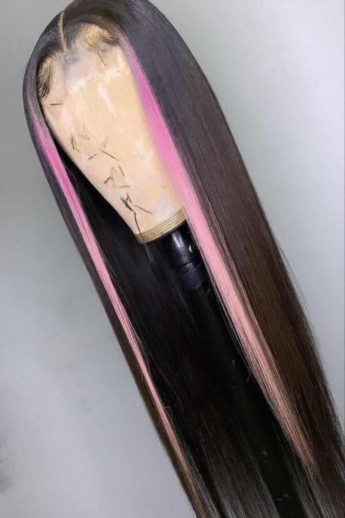 Black & Pink Highlight Lace Front Unit