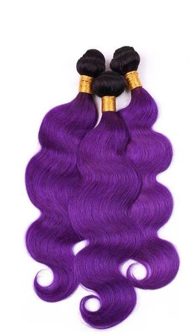 10A Purple 1B Wavy  Bundles - Belle Noir Beauty