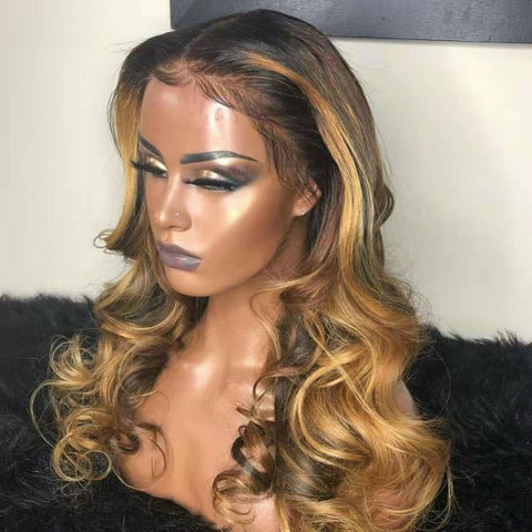 Honey Ombre Wave Pre Plucked Wig