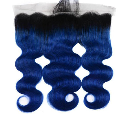 Blue Ombre  Frontal System - Belle Noir Beauty