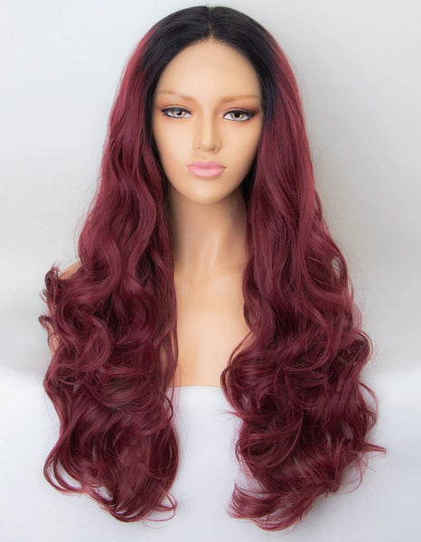 Lace Front 10a Grade Burgundy #99J  Wig - Belle Noir Beauty