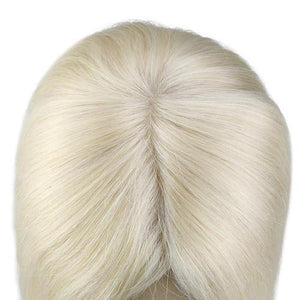 Hair Toppers Women Clip In Mono Topper Human Hair Blonde #18 Highlighted With Blonde #613(#P18/613) 