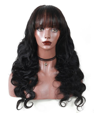 Lace Front Wave Unit with Bangs - Belle Noir Beauty