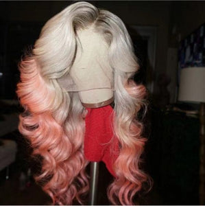 Ombre Pink Highlight Lace Front Unit 2