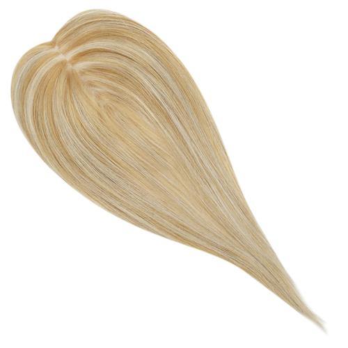 Mono Toupee Human Hair Blonde #14 Mixed with Blonde #613(#P14/613) - Belle Noir Beauty